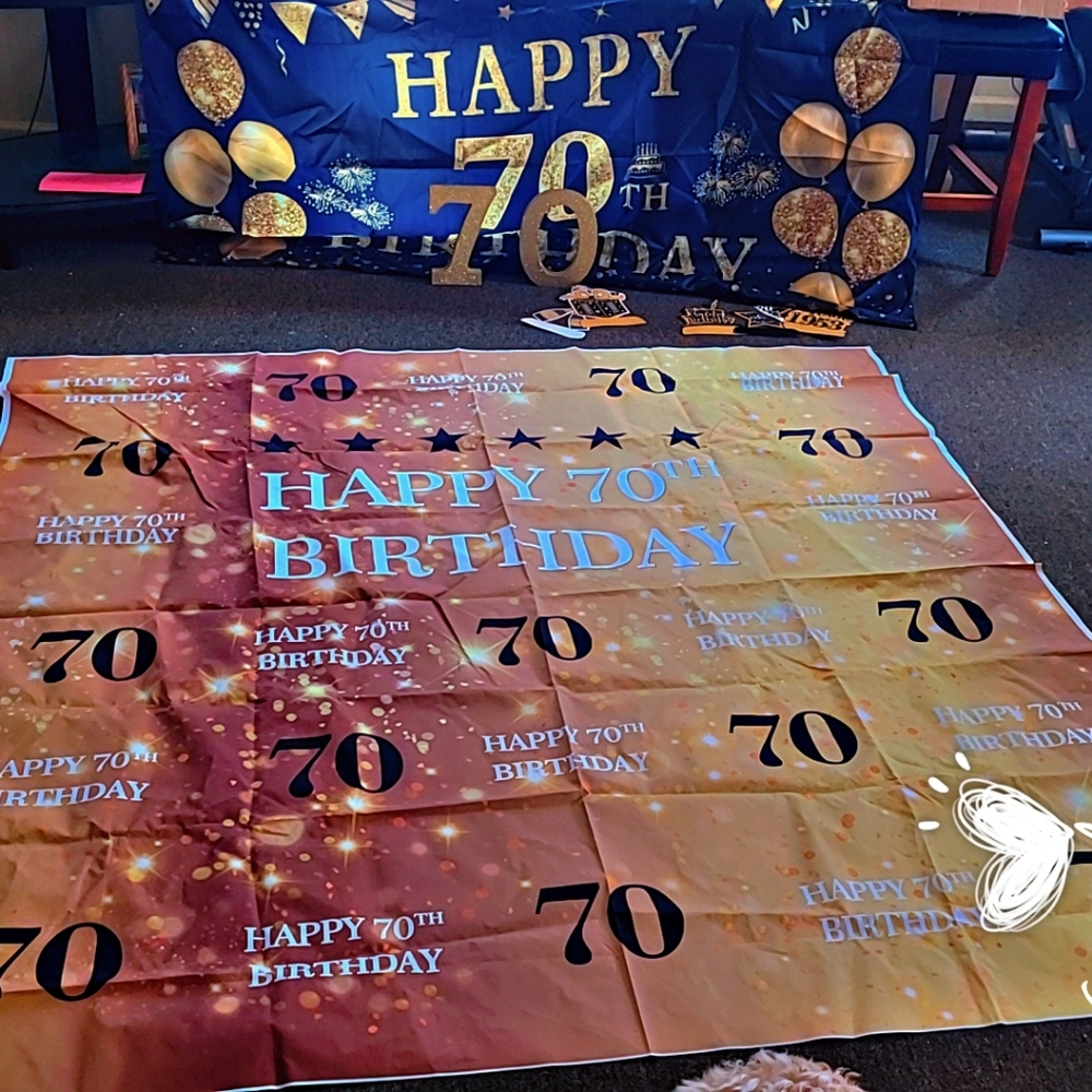 70th Birthday Backdrop Set